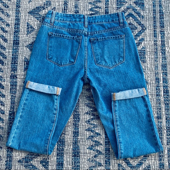 KanCan Estilo Cut Out Zipper Distressed Jeans Size 25 NWOT - Picture 8 of 11